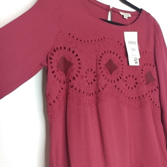 NWT Storee Eyelet Embroidered Blouse - Picture 8 of 14